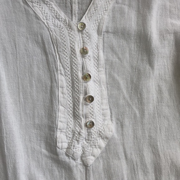 New with tags Blanco made in Peru 100% cotton white tunic - Picture 4 of 17